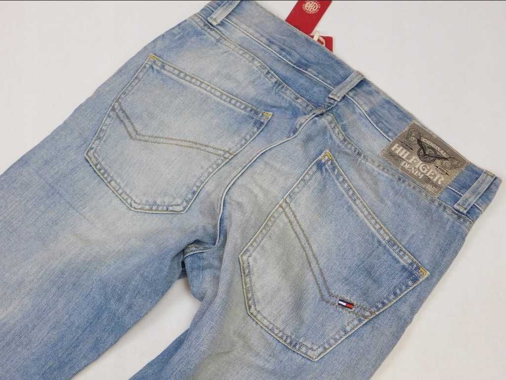 dla wysokiego TOMMY HILFIGER vintage W33 L36 w32 l34 proste jasne 90s
