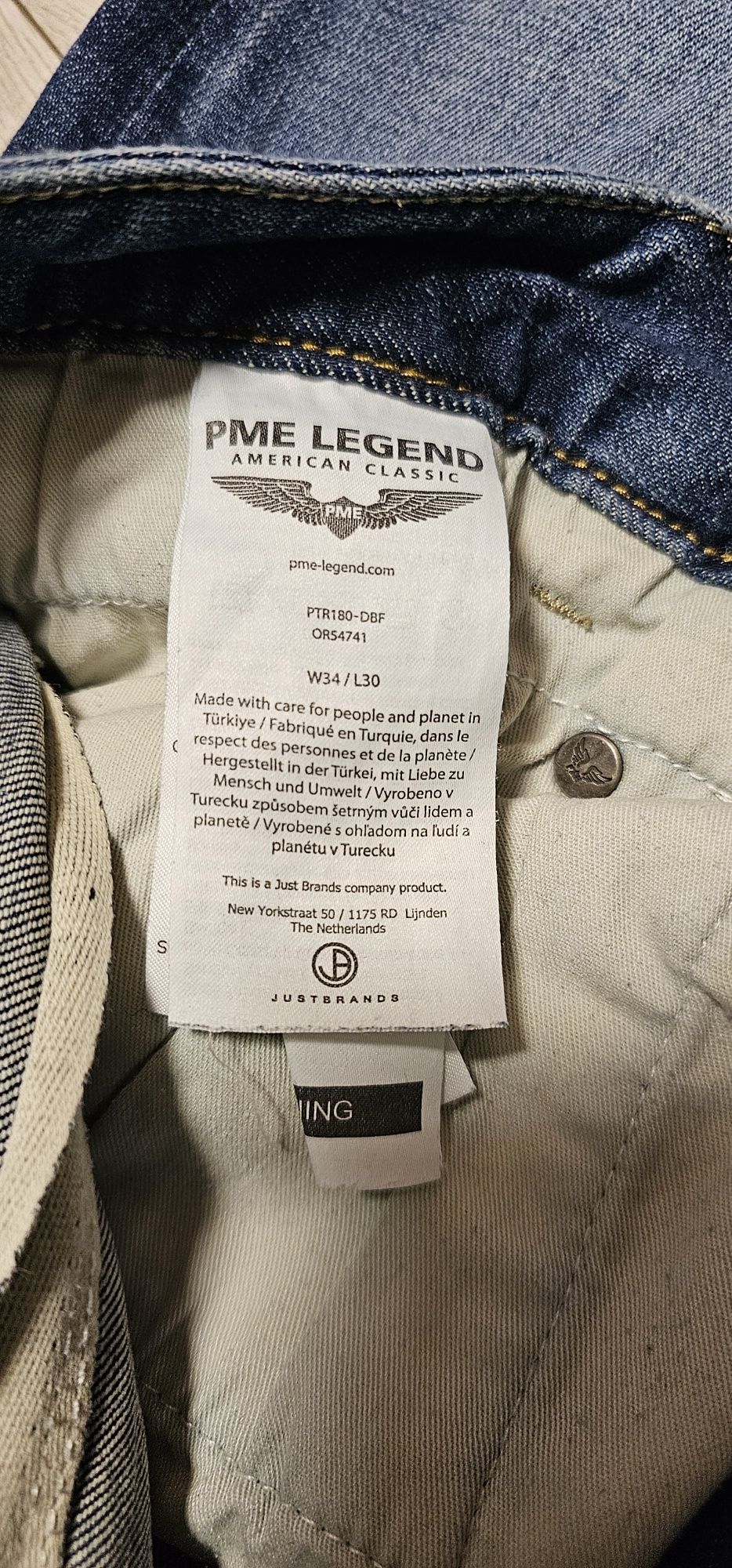 PME LEGEND spodnie męskie dżinsowe rozmiar W34 L30 wymiary na zdjęciac