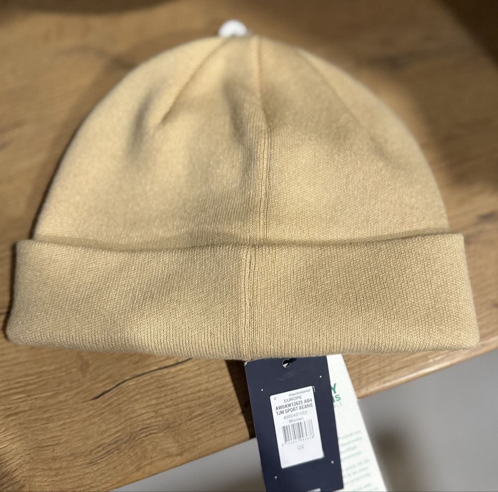 Czapka zimowa Tommy Hilfiger Beanie Beżowa Nude