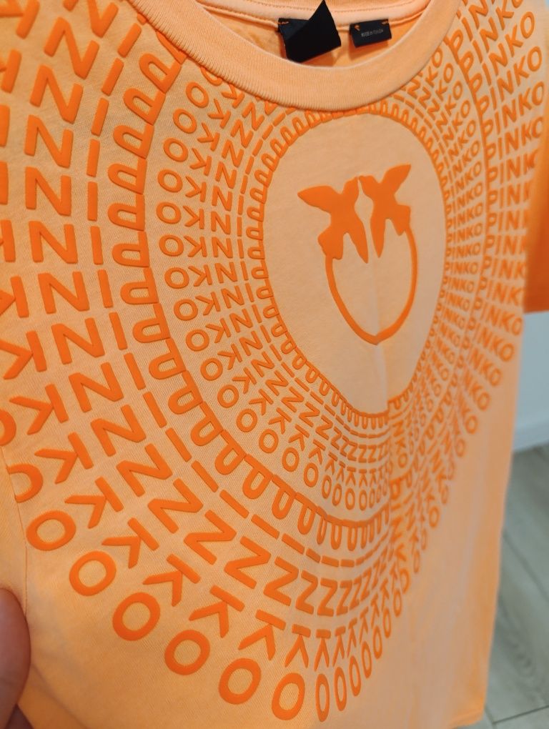 Koszulka t-shirt damski Pinko pomarańczowy S