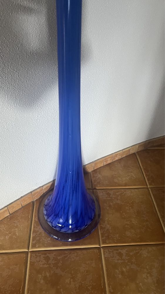Piękny wazon szkło Makara Krosno  96 cm