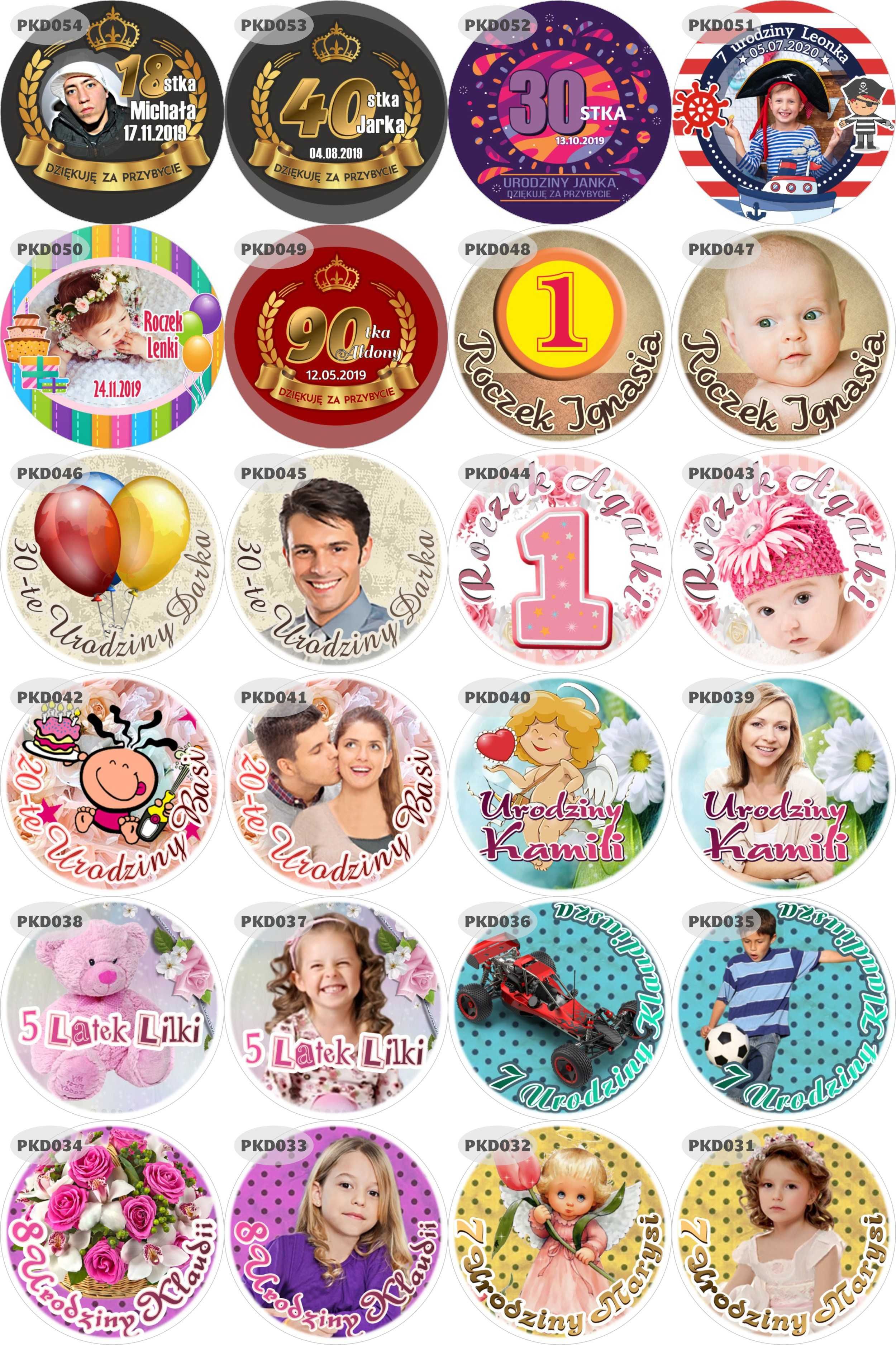 Lizaki personalizowane KOMUNIA chrzest 100szt