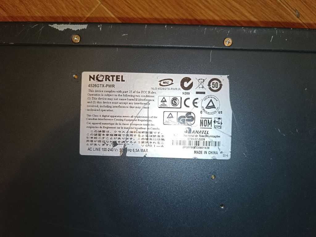 Керований Рое комутатор  Nortel Routing Switch 4526GTX-PWR (NO PC)
