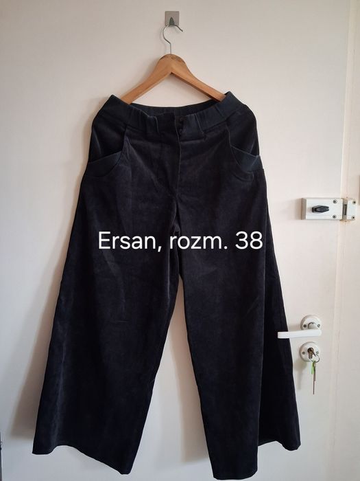 Spodnie damskie szerokie miękki materiał rozm. 38