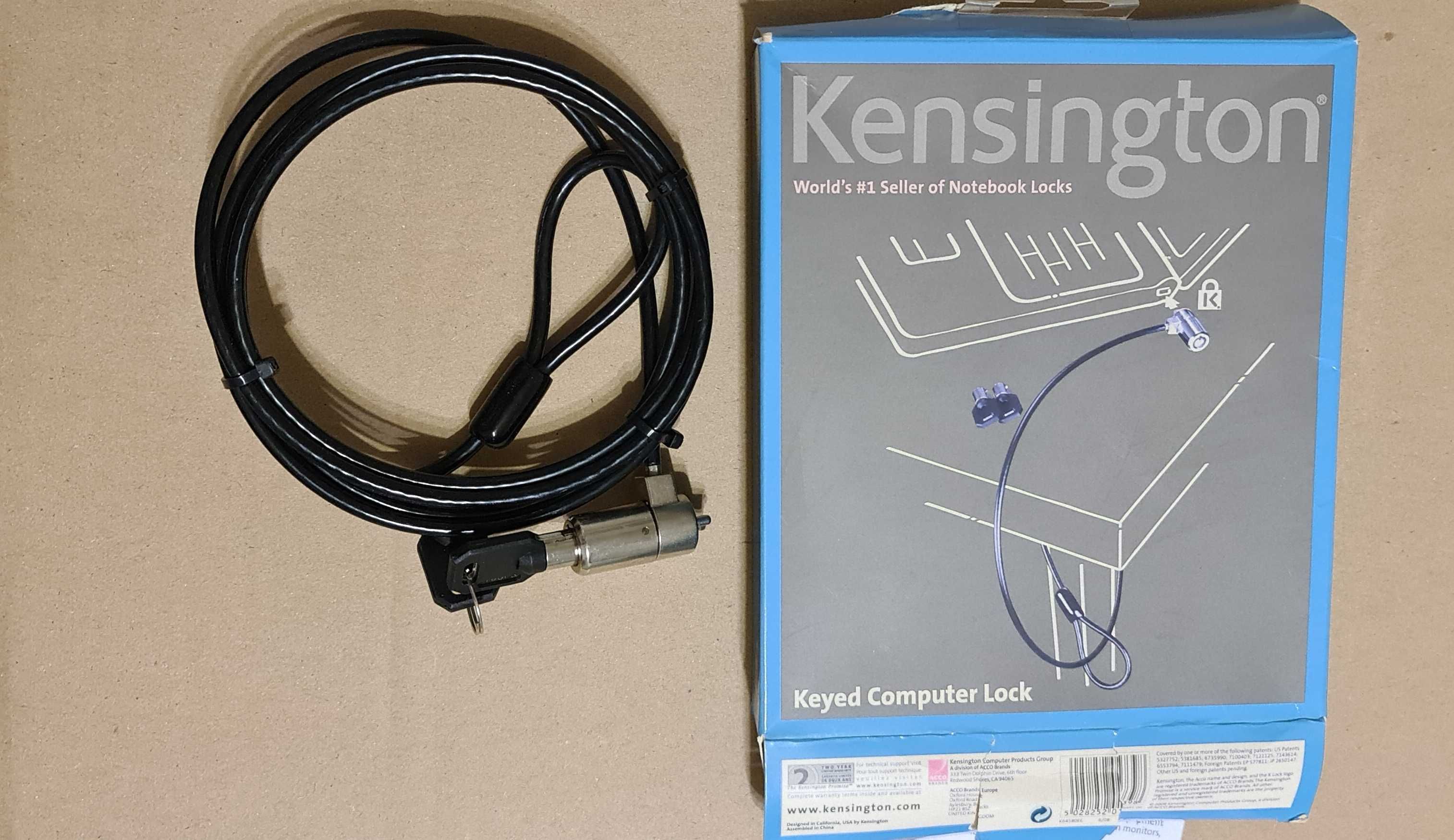 Linka zabezpieczająca typu Kensington Computer Lock Nowa