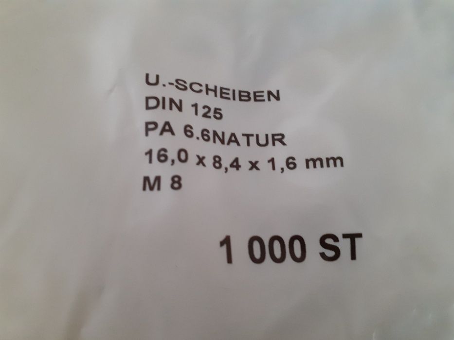 Podkładka poliamidowa DIN 125 13.0mm(M12) silos M10 M8 silosy