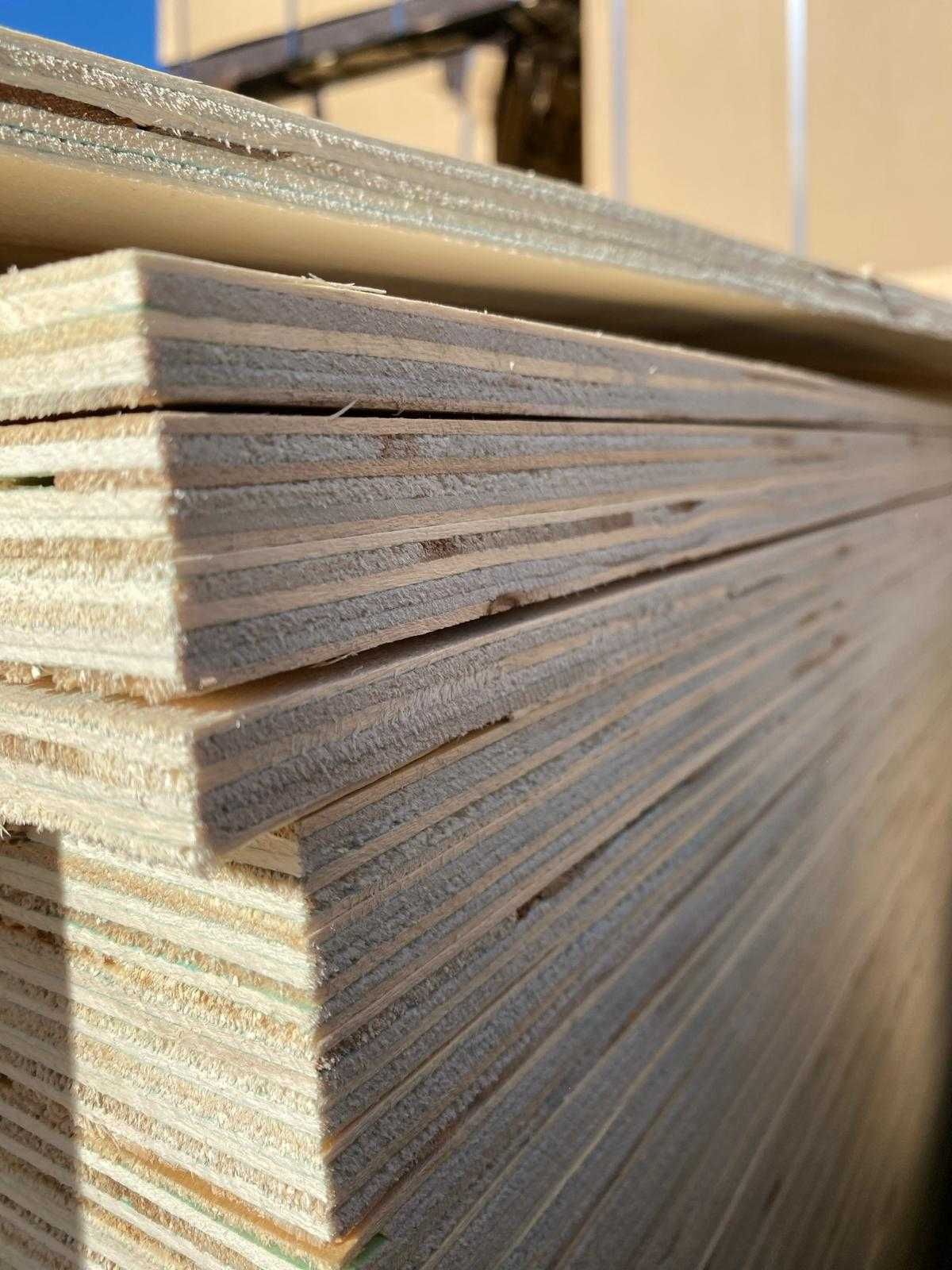 Płyty sklejka liściasta topolowa 1220x2440x9mm surowa nie OSB