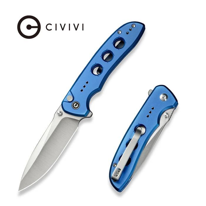 Nóż składany Civivi Hyperpulse Blue Aluminium, Satin 14C28N (C23087A-2