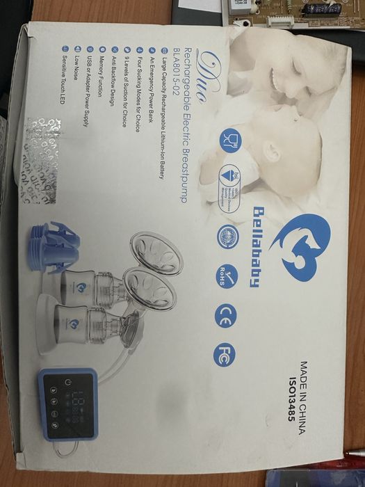 Bomba de tirar leite elétrica Bellababy Duo como nova com acessorios.