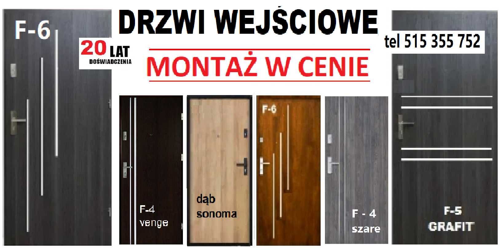 Zewnętrzne wejściowe DRZWI  z montażem do mieszkania-wewnątrzklatkowe