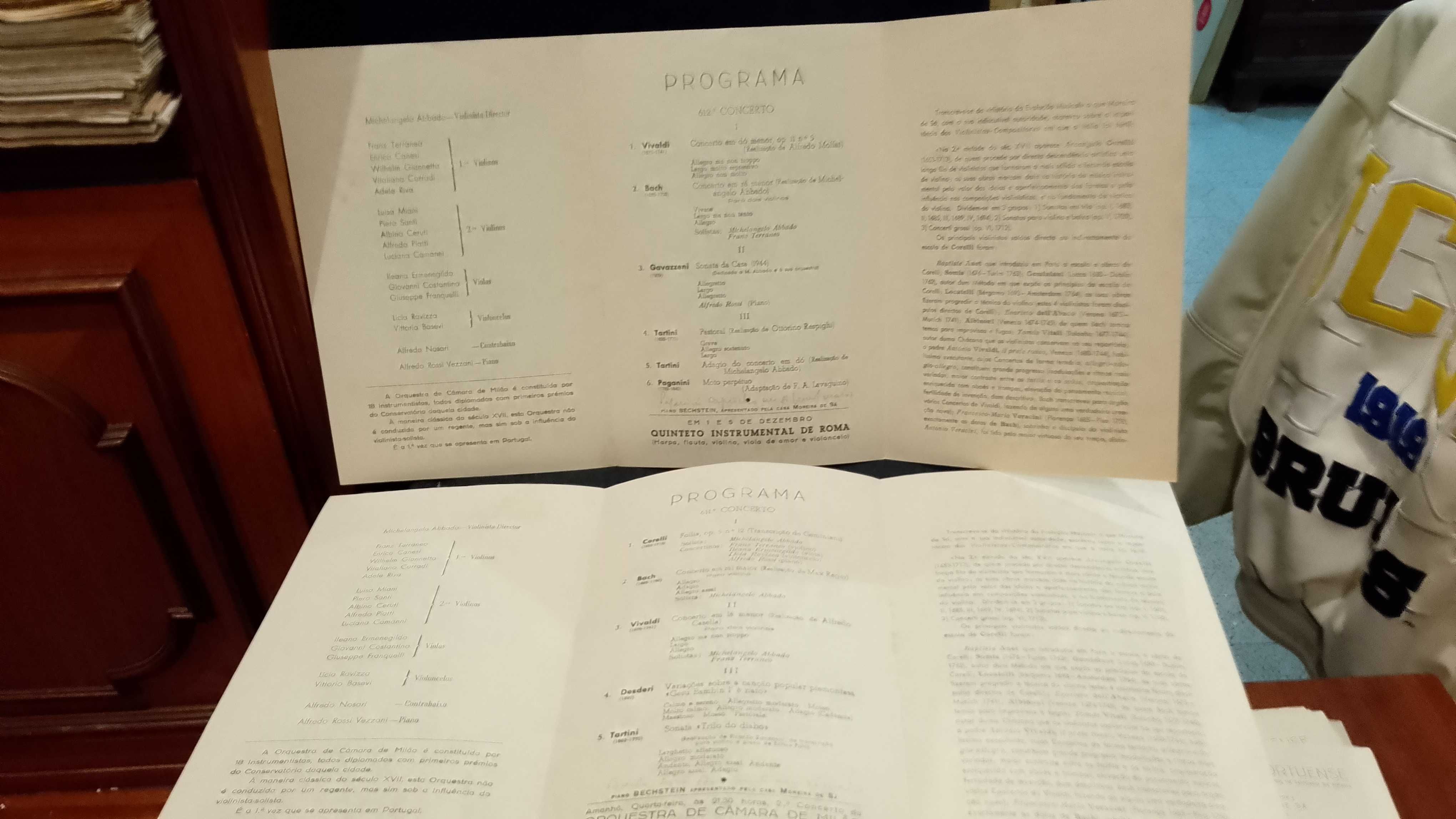 Programa Teatro S. João 1947 Orquestra de Câmara de Milão