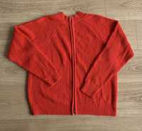 Sweter czerwony z suwakiem
