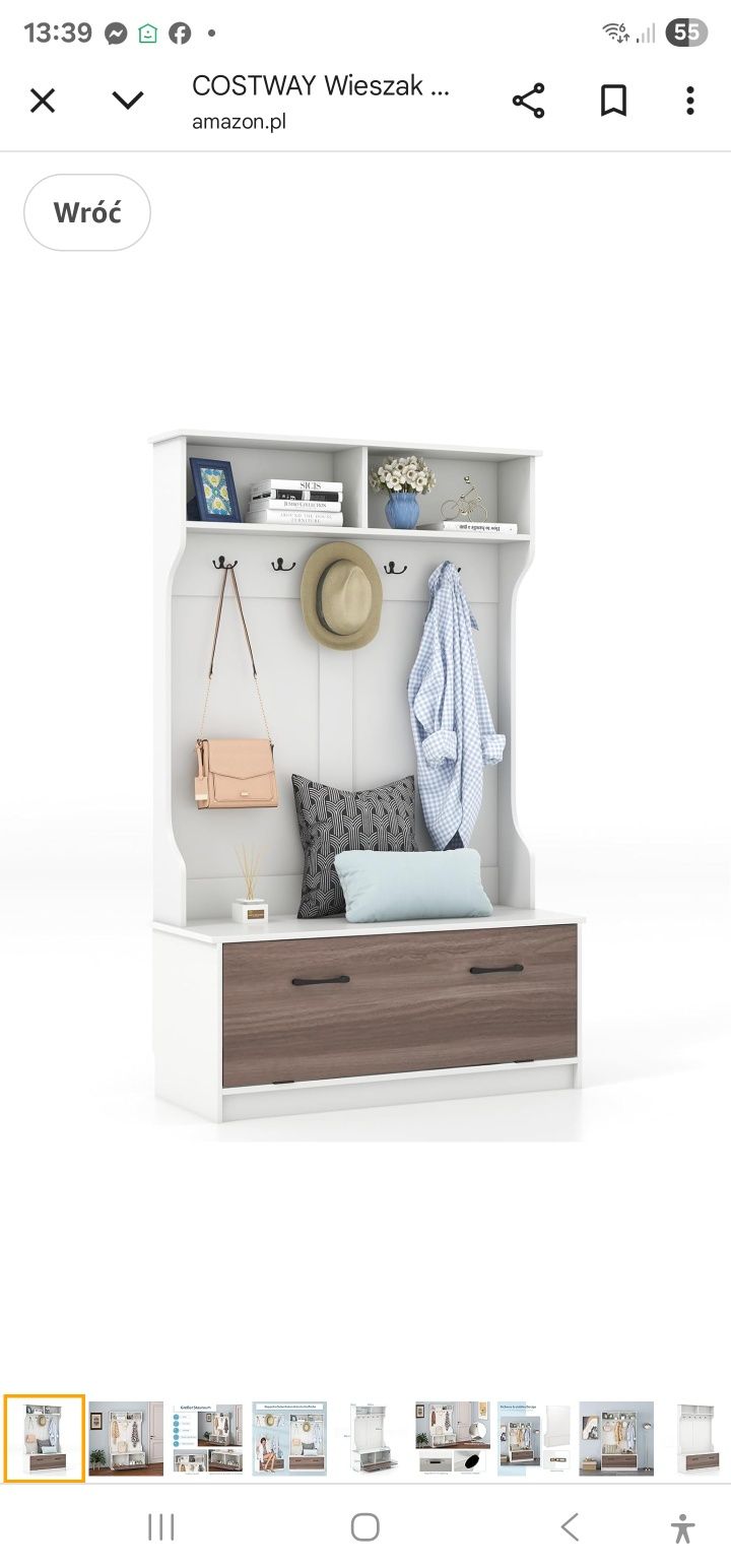 Costway hu10448wh garderoba