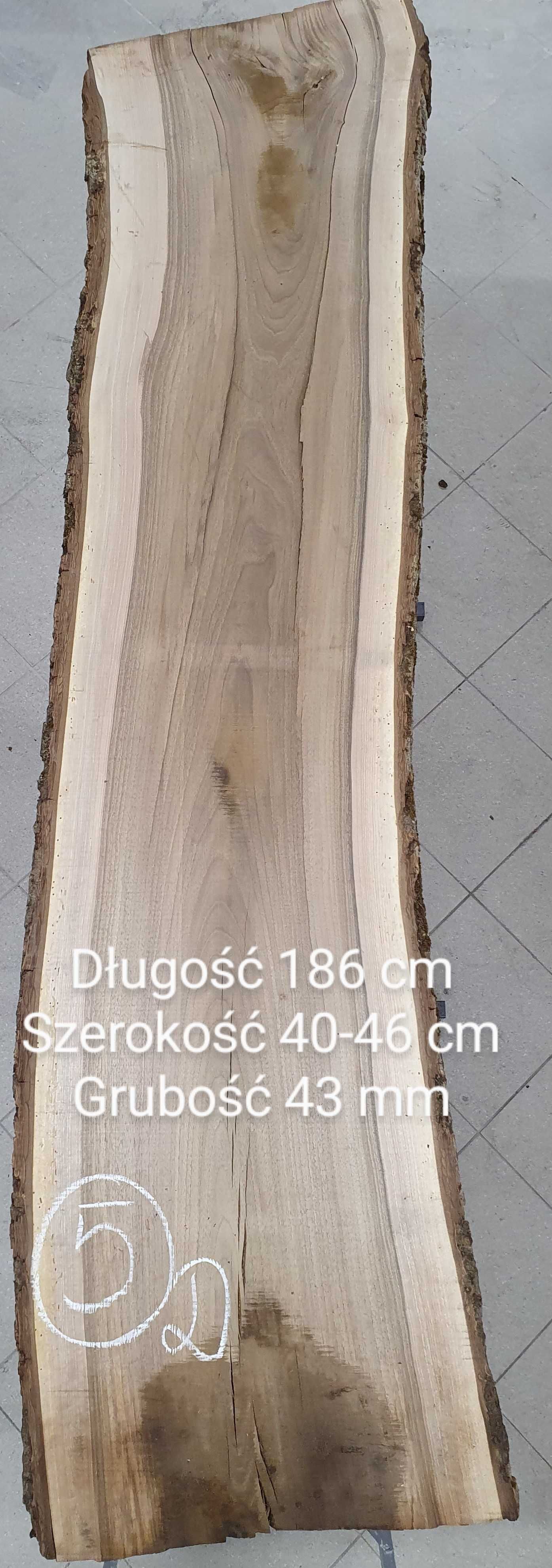 Deska blat stołu żywica monolit live edge orzech włoski 5D