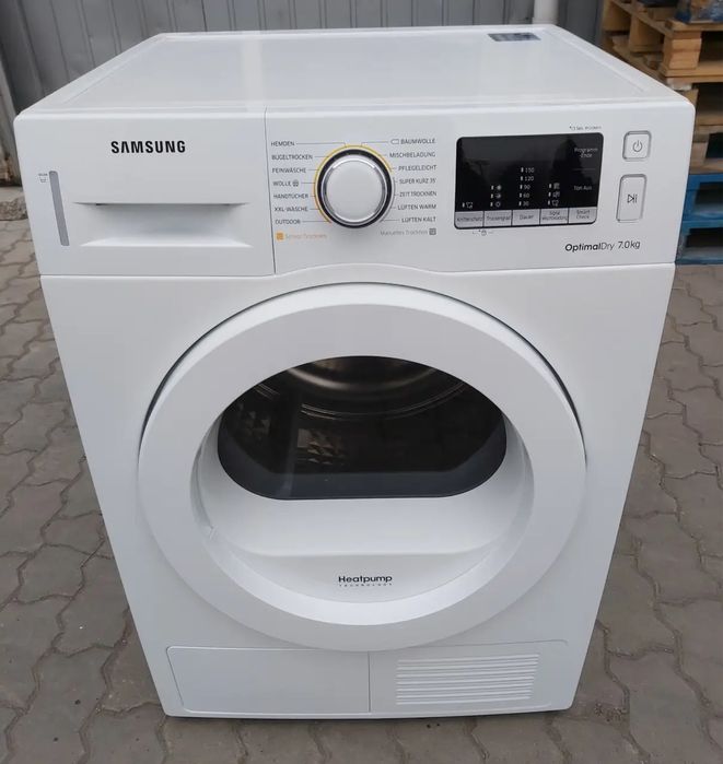 Сушильна машина Samsung DV80K6010CW з тепловим насосом 8 кг сушка