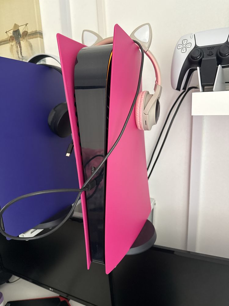 Tampas / Capas playstation 5 Rosa para Ps5 Digital