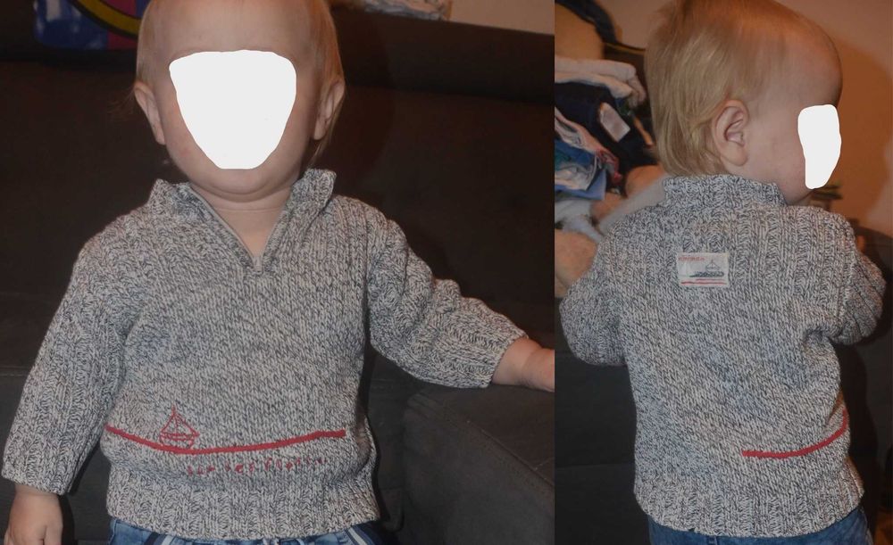 Zimowy zestaw ubranek rozm.74- 7szt