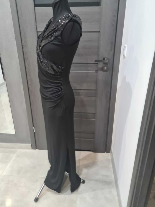 Elegancka wieczorowa, długa sukienka - wizytowa, sylwestra, wesele, M