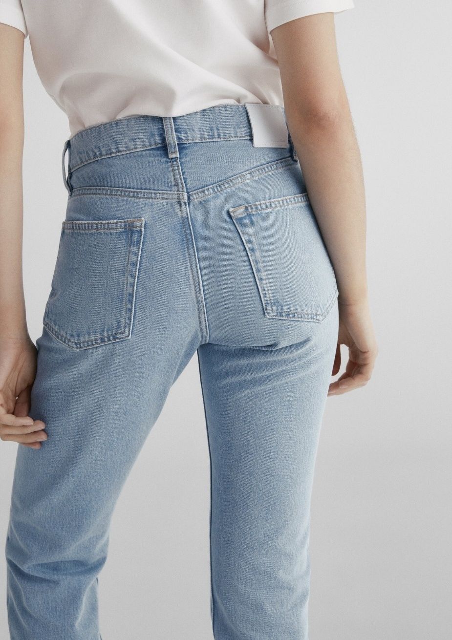 крутые джинсы, красивого цвета, с завышенной талией Massimo Dutti
