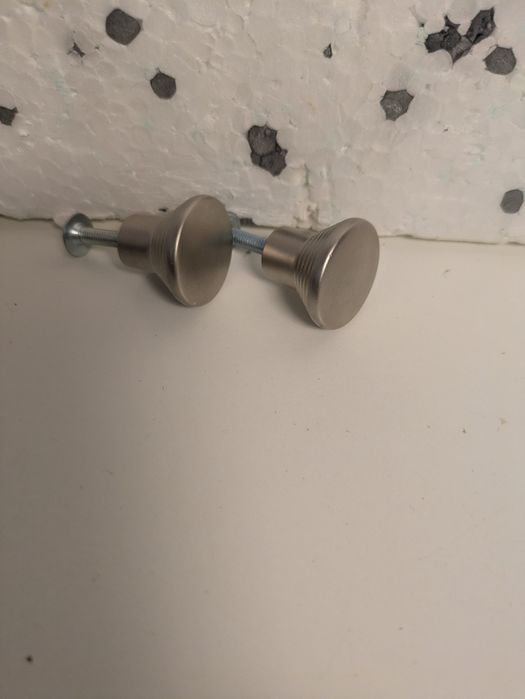 2X Gałka meblowa inox szczotkowana metalowa