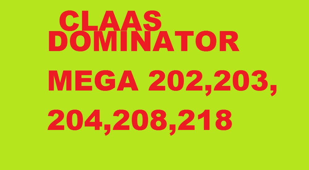 Instrukcja napraw Claas Dominator Mega 202-218