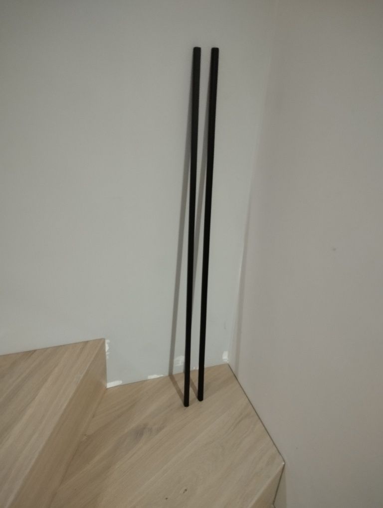 Pręty 2szt czarne 90 cm 1,2x1,2