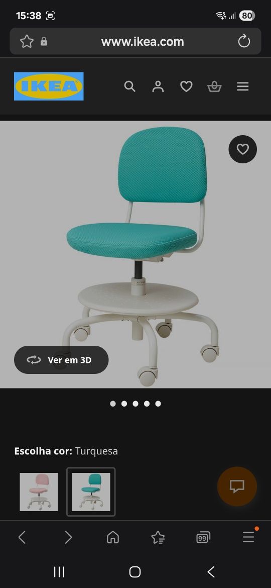 Cadeira criança Vimund Ikea