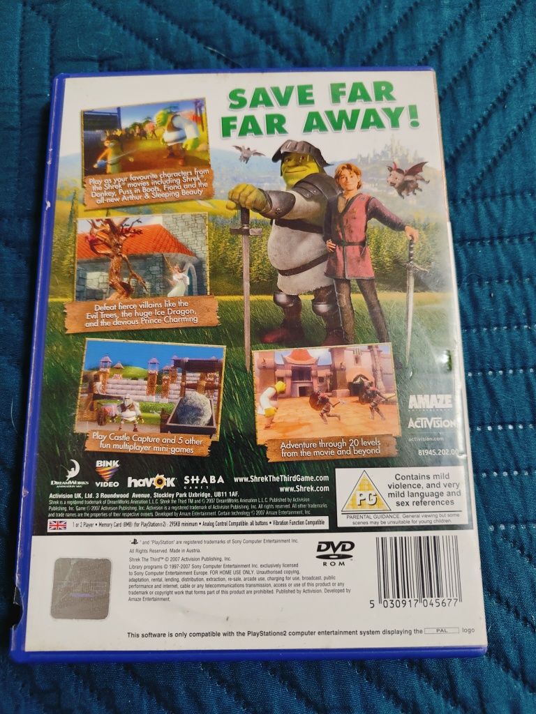 Sprzedam gre na konsole PS2 Shrek the Third. Zapraszamy do zakupu