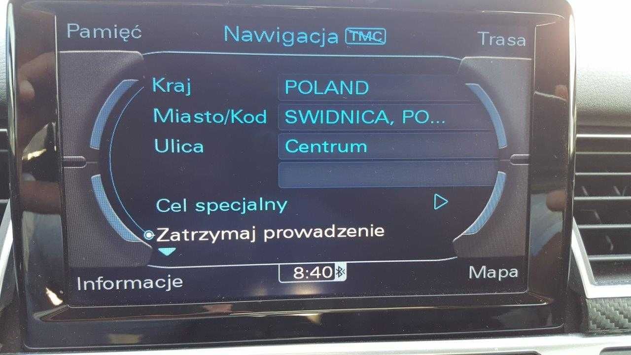 Polskie menu AUDI MMI 3G , 3GP , 2G , 3G B Mapa 2023 Świdnica