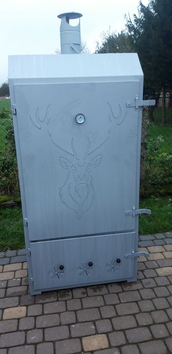 Wędzarnia metalowa solidna 90x70 cm używana