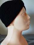 Damska, czarna opaska-turban; handmade