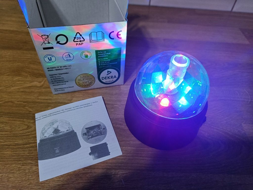 Lampka disco Lethe kula lustrzana