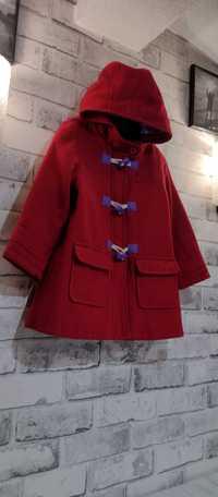 czerwony kapturek płaszcz płaszczyk czerwony 2-3 latka z kapturem