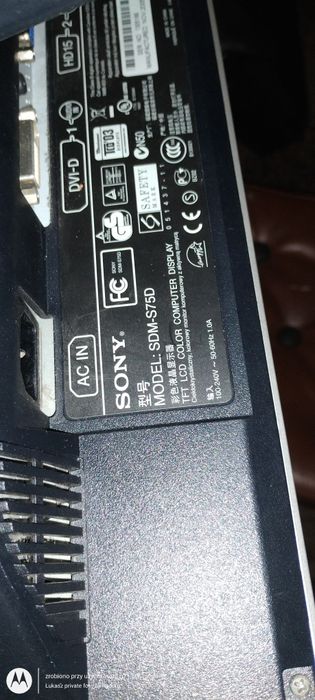 Sony SDM s75d Monitor 15
