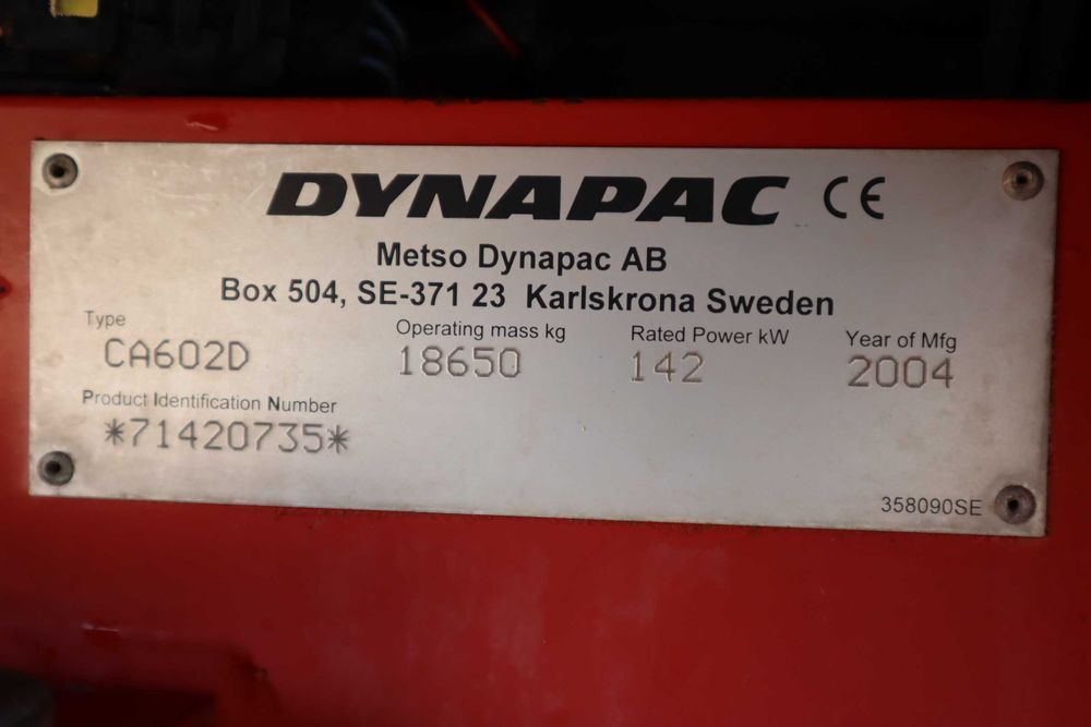 2004 Dynapac CA602D Compactador Solos