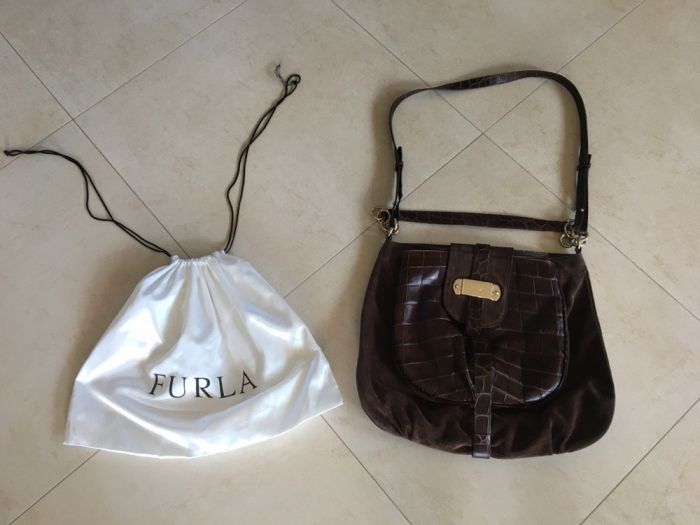Furla torba listonoszka duża skórzana