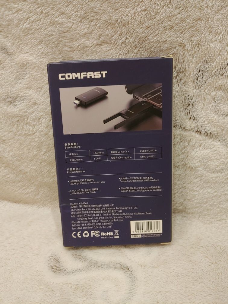 Bezprzewodowa kart sieciowa USB 3.0 AX180 Comfast0