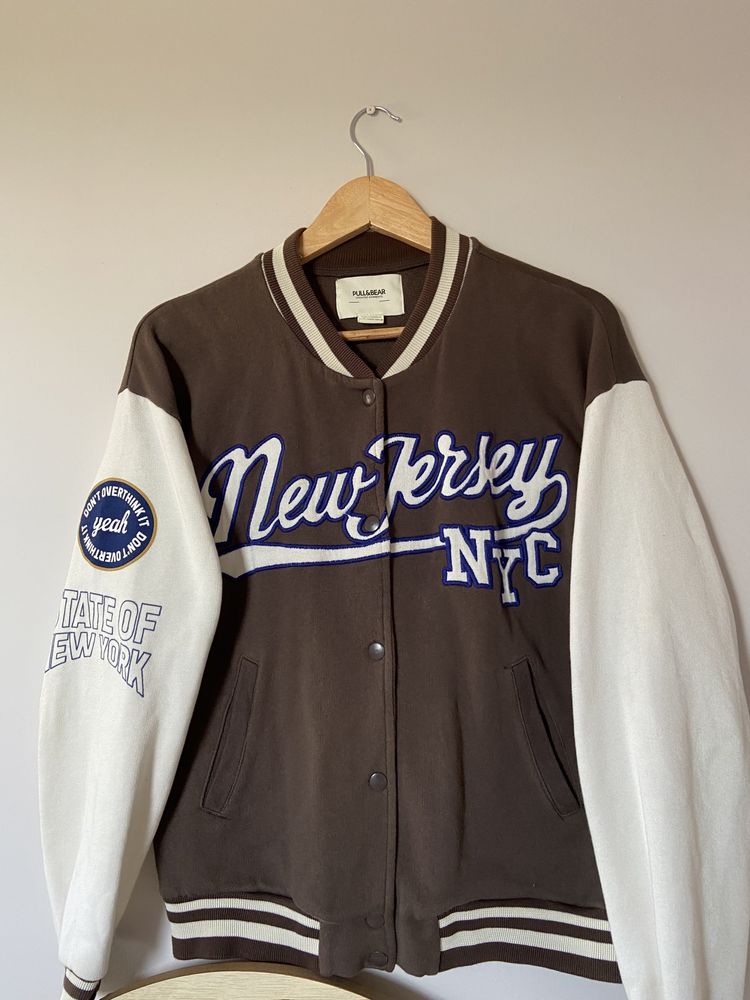 bluza bejsbolówka baseball damska bluza rozpinana pull&bear 36 S
