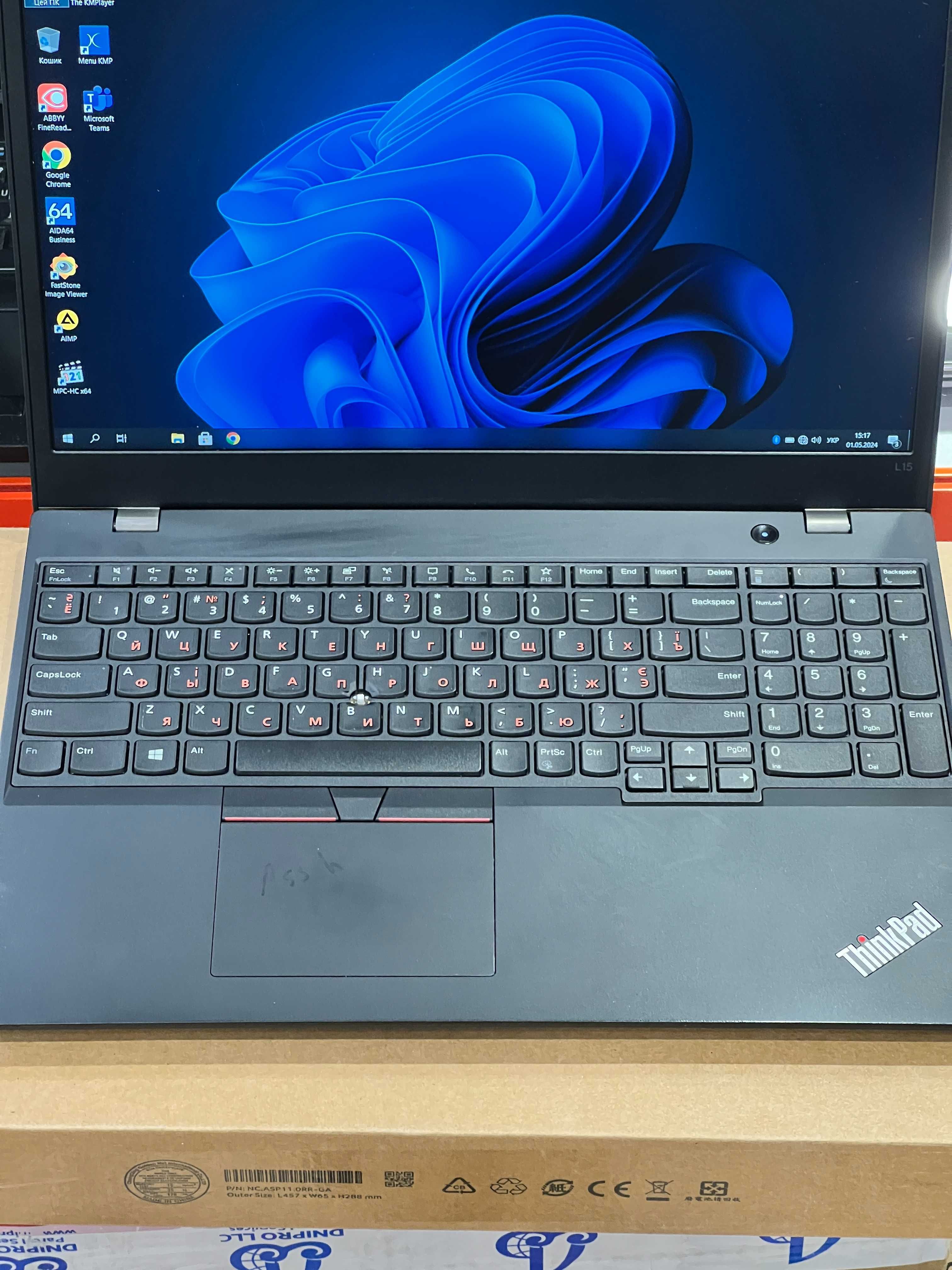 Свіжий ноутбук ThinkPad 15.6 IPS Ryzen 5 Pro 5650U 12 ядер Магазин Гар
