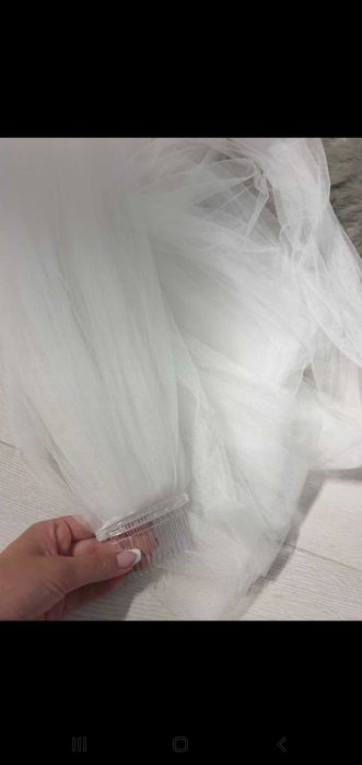 Welon ślubny 2.5 m długości tiul