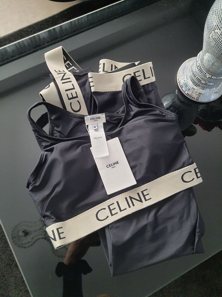 Celine komplet fitness czarny roz.S