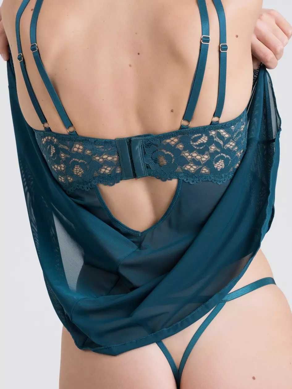 r L sexy komplet koszulka nocna / halka / babydoll + stringi Lovehoney