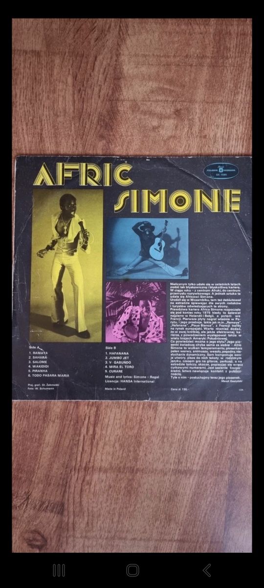 Płyta winylowa Afric Simone