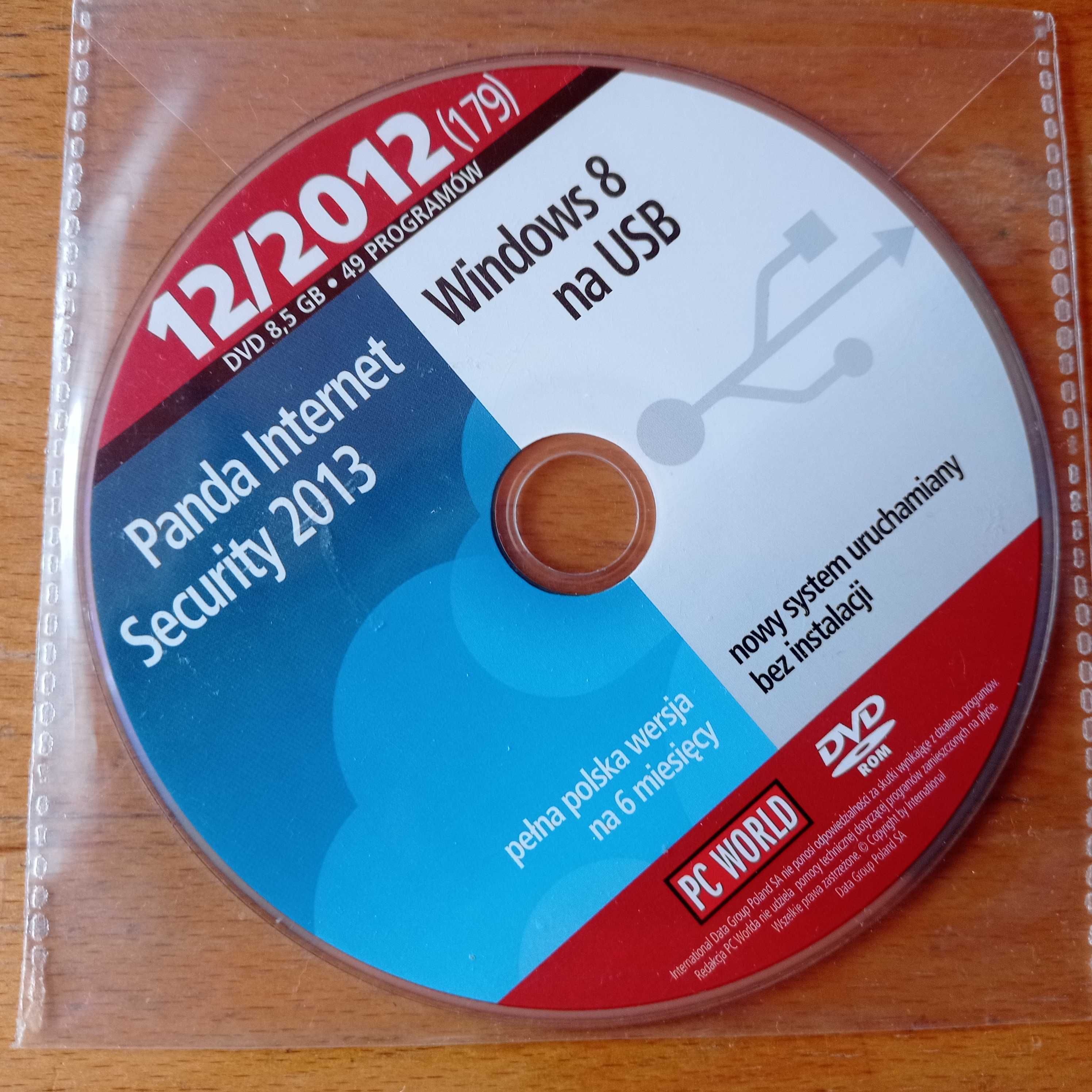 Pc World 12/2012 49 programów Panda Security Windows 8 na USB z DVD