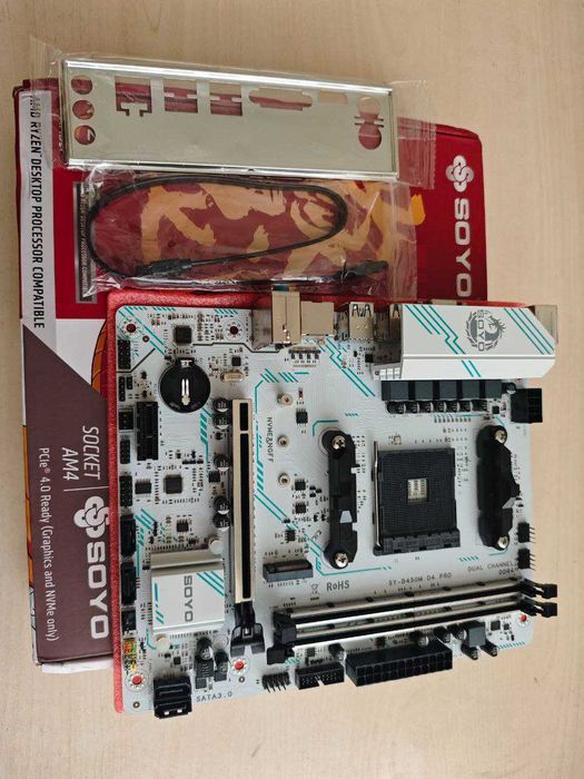 НОВА Материнська плата SOYO B450M (АМ4 сокет)