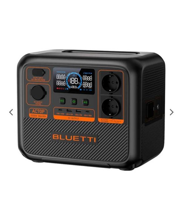 Зарядна станція BLUETTI AC70P | 1000 Вт 864 Вт·год