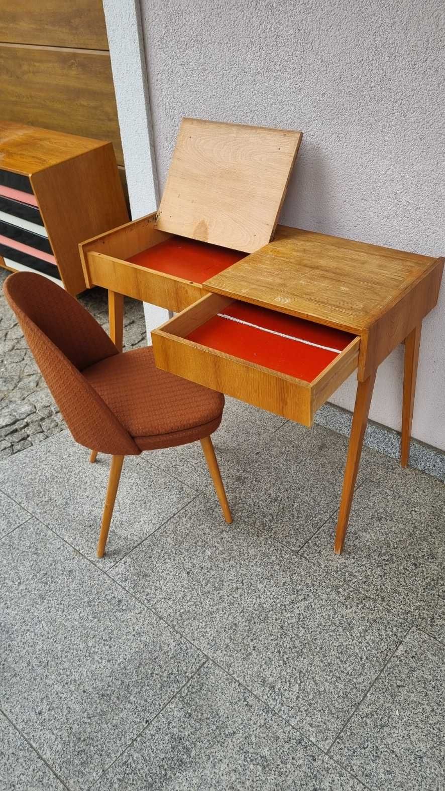 Konsola toaletka Mid Century Design Czechosłowacja lata 60 Jirak PRL