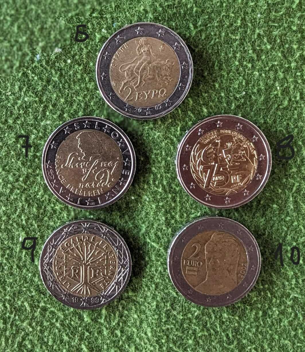 Moedas 2 euros raras / com particularidades