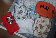 6 bluz h&m 122-128 sinsay, komplet paczka