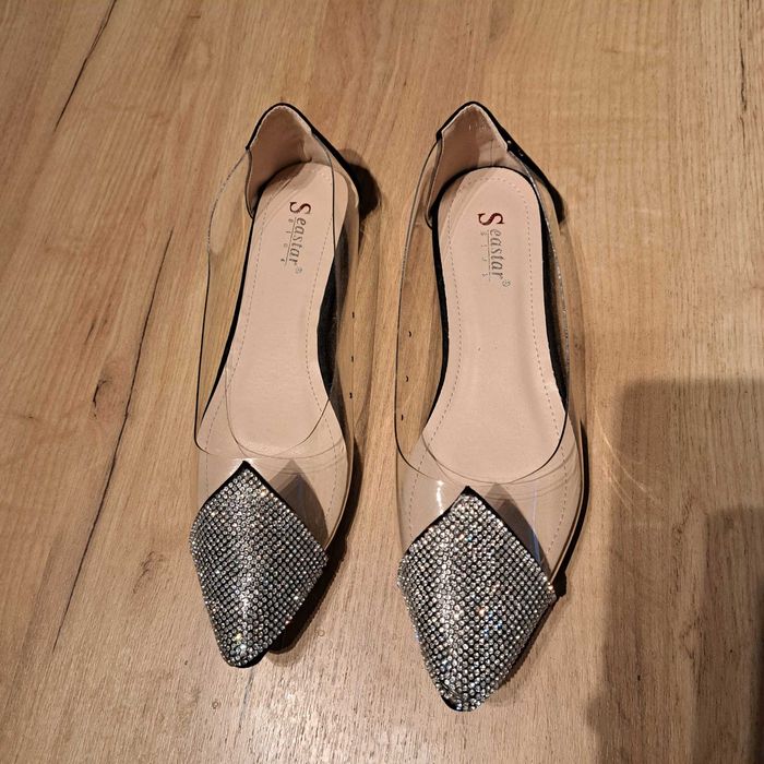 Nowe transparentne baleriny SEASTAR rozmiar 41 długość 26,5 cm